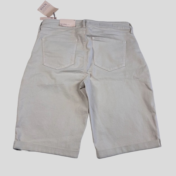 NYDJ Briella Womens 8 Short Roll Cuff 11 Feather Lift Tuck Denim Jean Casual - Picture 2 of 10